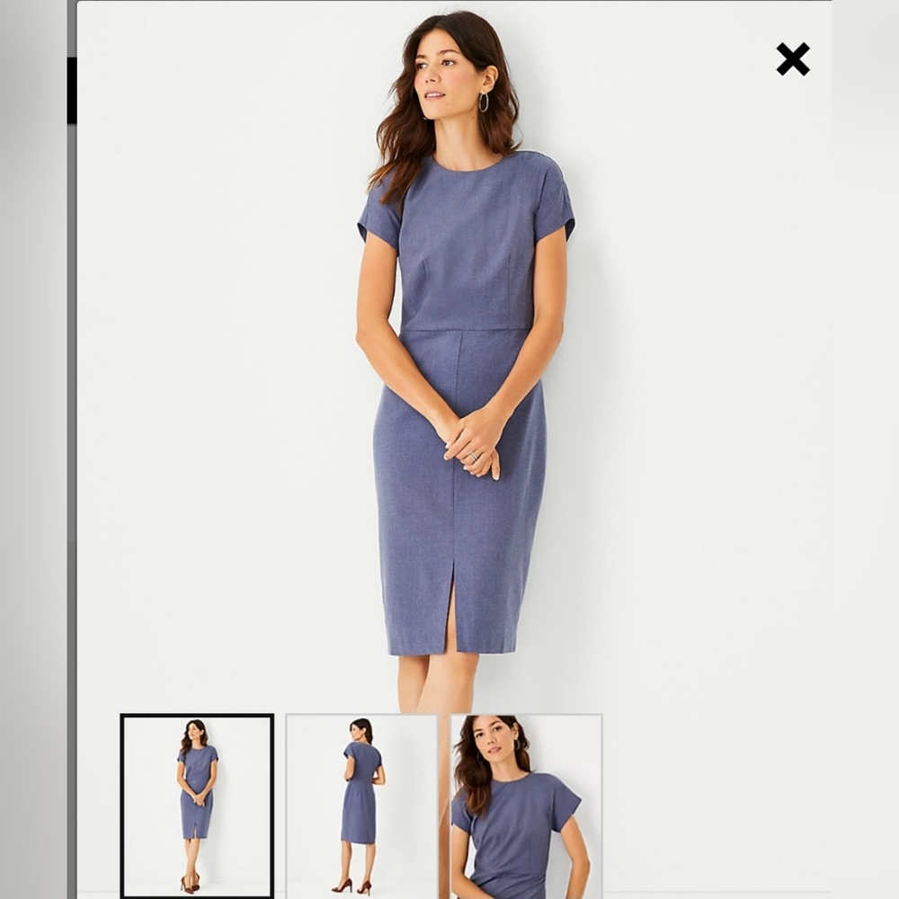 Ann Taylor Sheath Dress in Seaside Blue Size 4
